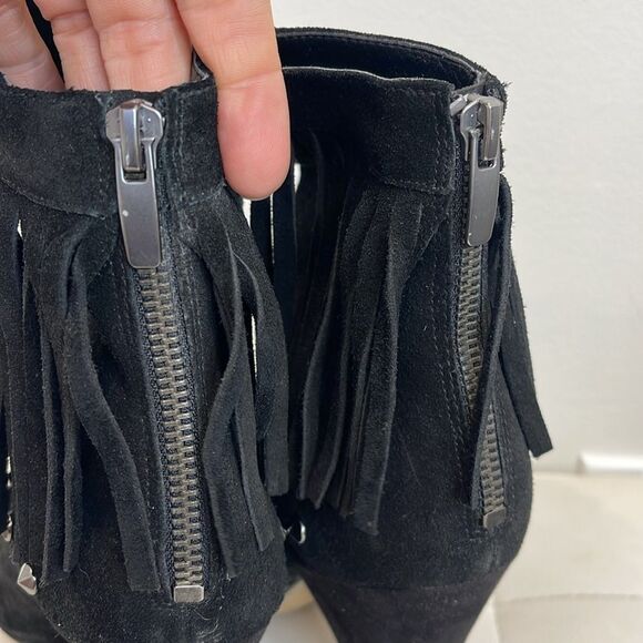 William Rast Fringe Black bootie with studs - Picture 6 of 7